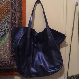 Tiffany & Co. Metallic Leather Reversible Tote Bag
